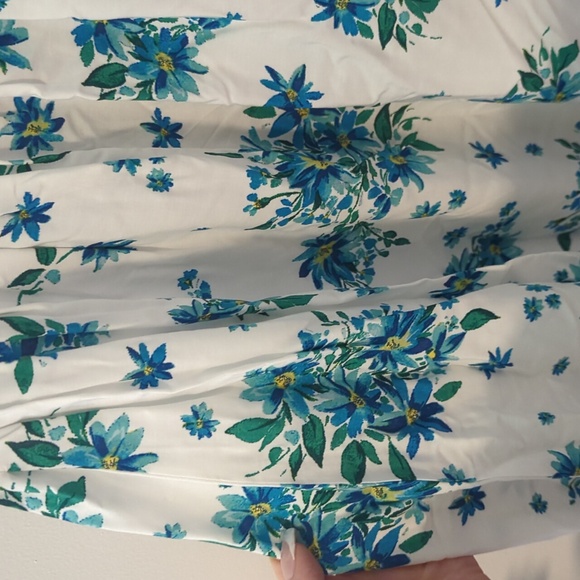 Apricot full length floral summer dress - Picture 3 of 7